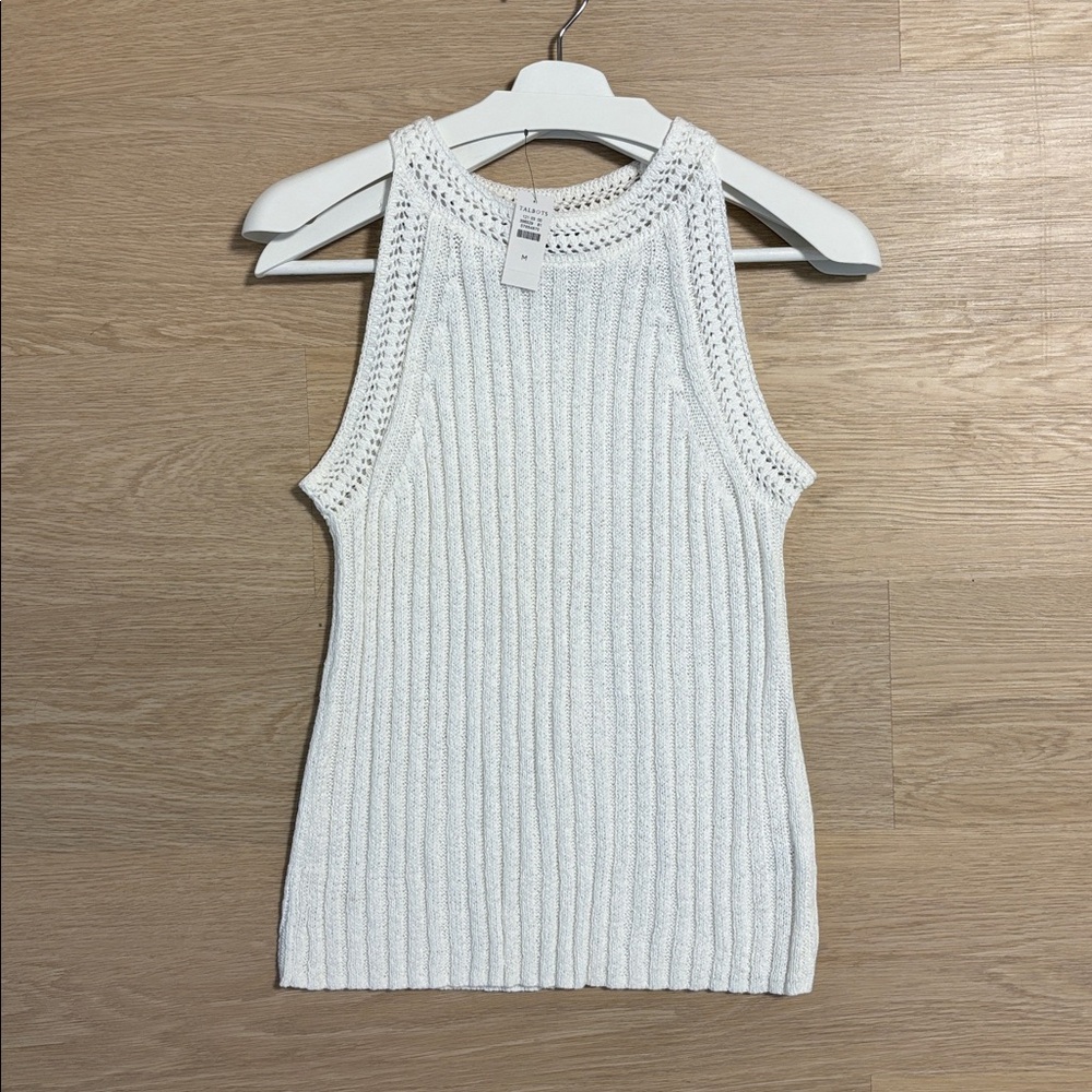 TALBOTS Cotton Ribbed Sweater Tank M